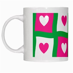 Pink Love Valentine White Mugs by Mariart