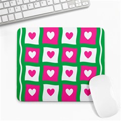 Pink Love Valentine Large Mousepads by Mariart