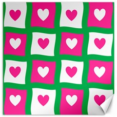 Pink Love Valentine Canvas 16  X 16  by Mariart