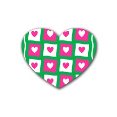 Pink Love Valentine Heart Coaster (4 Pack)  by Mariart