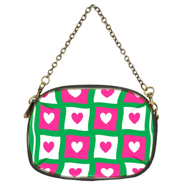 Pink Love Valentine Chain Purse (One Side)