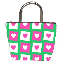 Pink Love Valentine Bucket Bag by Mariart