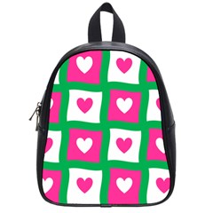 Pink Love Valentine School Bag (small) by Mariart