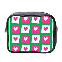 Pink Love Valentine Mini Toiletries Bag (two Sides) by Mariart