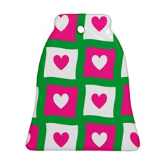 Pink Love Valentine Bell Ornament (two Sides) by Mariart