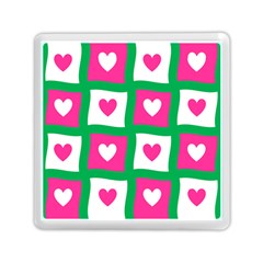 Pink Love Valentine Memory Card Reader (square) by Mariart