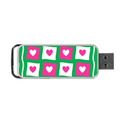 Pink Love Valentine Portable Usb Flash (one Side) by Mariart