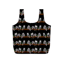 Cute Owl Pattern Full Print Recycle Bag (s) by bloomingvinedesign