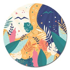 Tropical Pattern Magnet 5  (round)