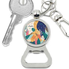 Tropical Pattern Bottle Opener Key Chain by Valentinaart