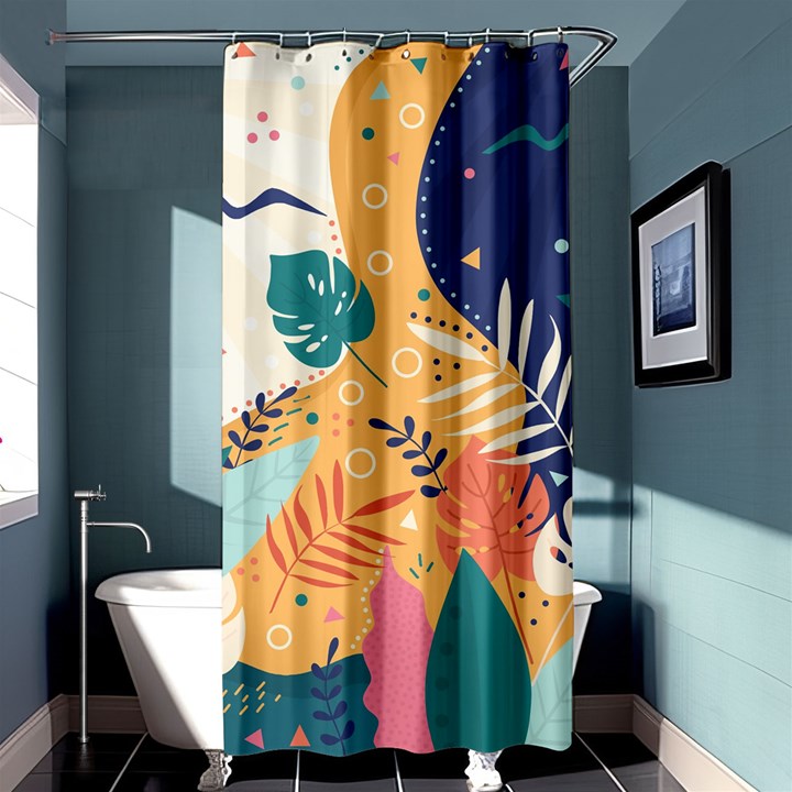 Tropical pattern Shower Curtain 36  x 72  (Stall) 