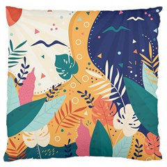 Tropical Pattern Large Flano Cushion Case (one Side) by Valentinaart