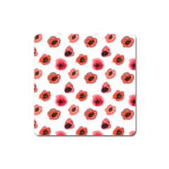 Poppies Square Magnet