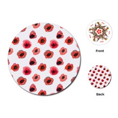 Poppies Playing Cards Single Design (round) by scharamo