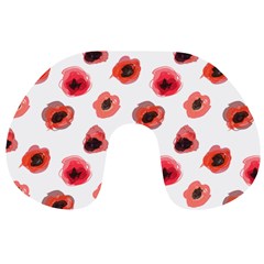 Poppies Travel Neck Pillow by scharamo