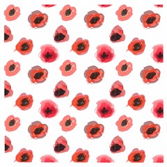 Poppies Wooden Puzzle Square by scharamo