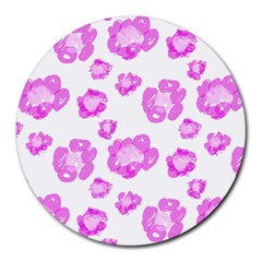 Pink Flower Round Mousepads