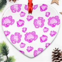 Pink flower Ornament (Heart)