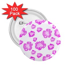 Pink flower 2.25  Buttons (100 pack) 