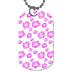 Pink flower Dog Tag (One Side)