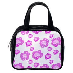 Pink flower Classic Handbag (One Side)