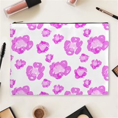 Pink flower Cosmetic Bag (XL)