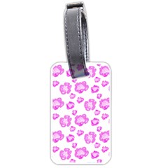 Pink flower Luggage Tag (one side)