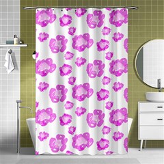 Pink flower Shower Curtain 48  x 72  (Small) 