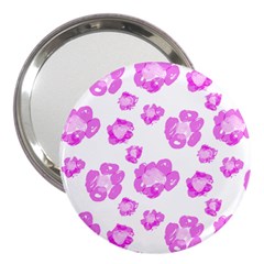 Pink flower 3  Handbag Mirrors