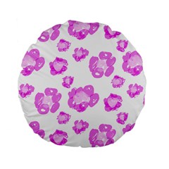 Pink Flower Standard 15  Premium Round Cushions