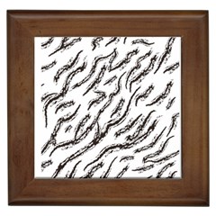 Zebra Framed Tile by scharamo