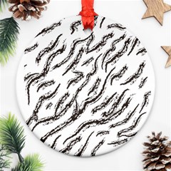 Zebra Round Ornament (two Sides)