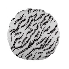 Zebra Standard 15  Premium Round Cushions by scharamo