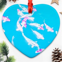 Koi Carp Scape Ornament (heart) by essentialimage