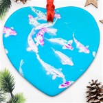 Koi Carp Scape Ornament (Heart) Front