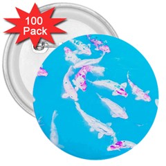 Koi Carp Scape 3  Buttons (100 Pack)  by essentialimage