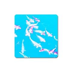 Koi Carp Scape Square Magnet by essentialimage