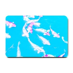 Koi Carp Scape Small Doormat  by essentialimage