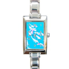 Koi Carp Scape Rectangle Italian Charm Watch by essentialimage