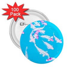 Koi Carp Scape 2 25  Buttons (100 Pack)  by essentialimage