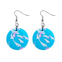 Koi Carp Scape Mini Button Earrings by essentialimage