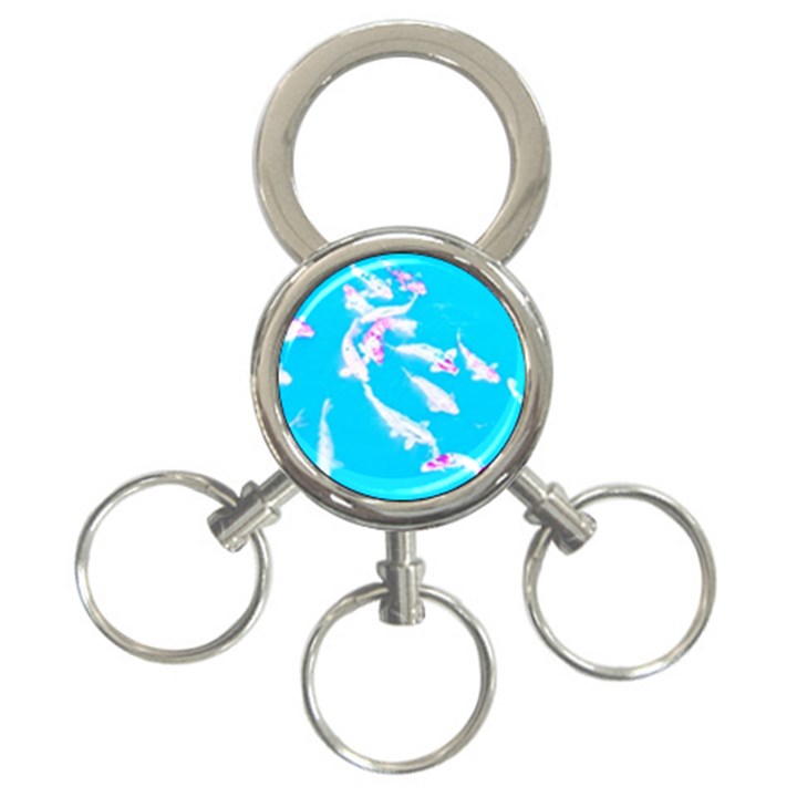 Koi Carp Scape 3-Ring Key Chain