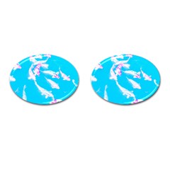 Koi Carp Scape Cufflinks (oval) by essentialimage