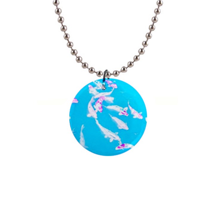 Koi Carp Scape 1  Button Necklace