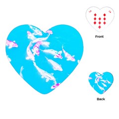 Koi Carp Scape Playing Cards Single Design (heart) by essentialimage