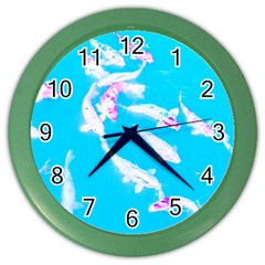 Koi Carp Scape Color Wall Clock