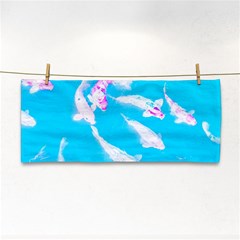 Koi Carp Scape Hand Towel by essentialimage