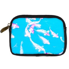 Koi Carp Scape Digital Camera Leather Case by essentialimage