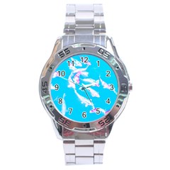 Koi Carp Scape Stainless Steel Analogue Watch by essentialimage