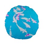 Koi Carp Scape Standard 15  Premium Round Cushions Front